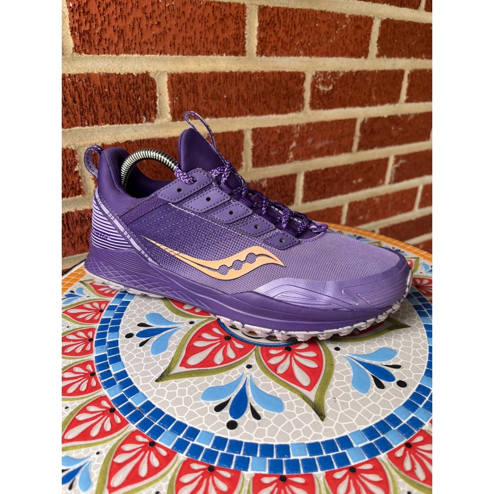 Saucony Mad River TR Size 9.5 Womens Trail Running Shoes Purple Peach S10521-37